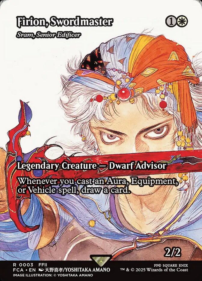 Firion, Swordmaster - Sram, Senior Edificer (3) - [Foil, Borderless] Final Fantasy: Through the Ages (FCA)