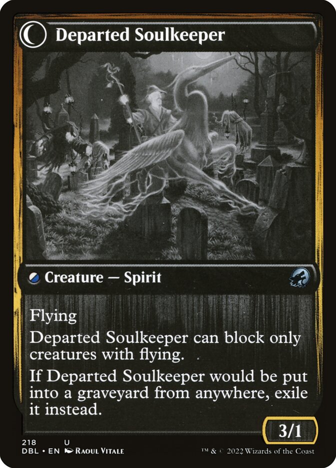 Devoted Grafkeeper // Departed Soulkeeper (218) - Innistrad: Double Feature (DBL)