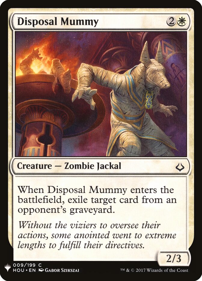Disposal Mummy (HOU-9) - The List (PLST)