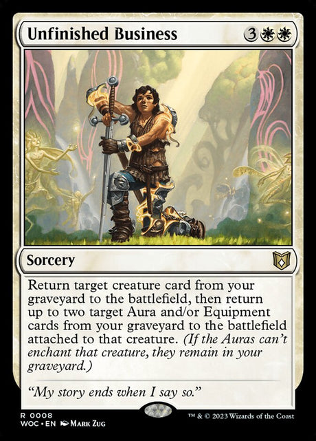 Unfinished Business (8) - Wilds of Eldraine Commander (WOC)