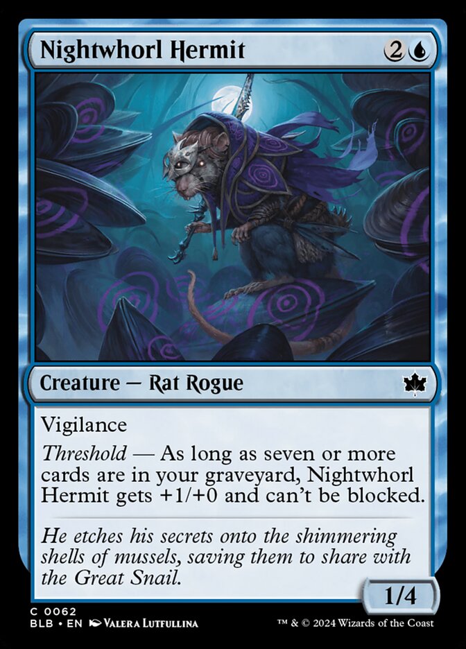 Nightwhorl Hermit (62) - Bloomburrow (BLB)