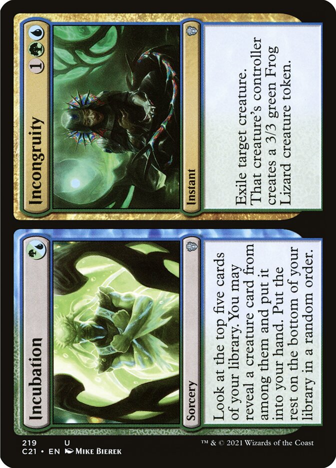 Incubation // Incongruity (219) - Commander 2021 (C21)