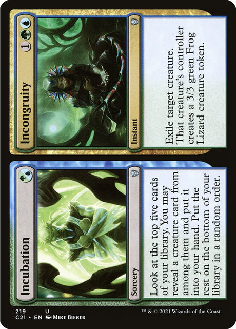 Incubation // Incongruity (219) - Commander 2021 (C21)