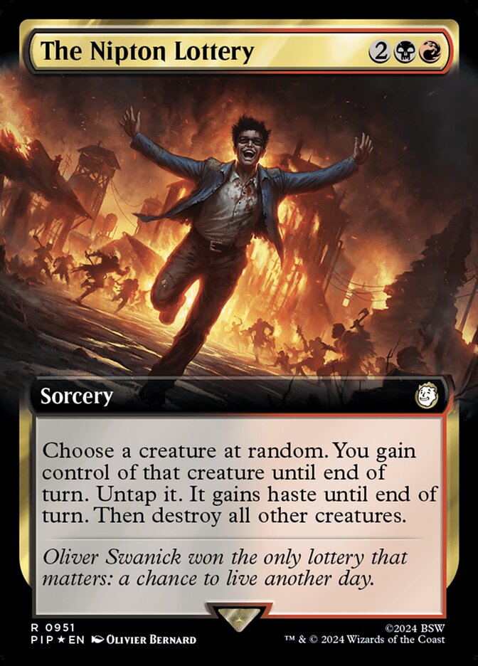 The Nipton Lottery - [Surge Foil, Extended Art] Fallout (PIP)