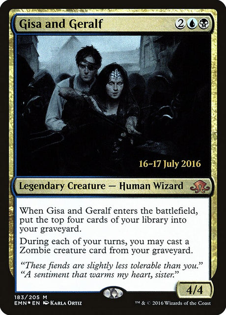 Gisa and Geralf (183s) - Eldritch Moon Promos (PEMN)