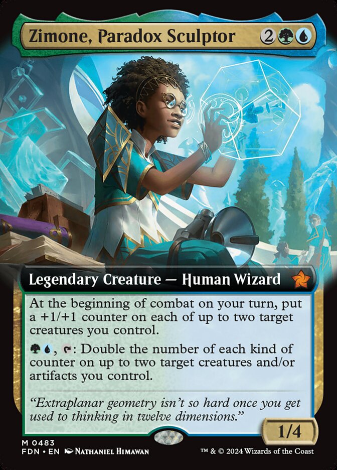 Zimone, Paradox Sculptor - [Foil, Extended Art] Foundations (FDN)