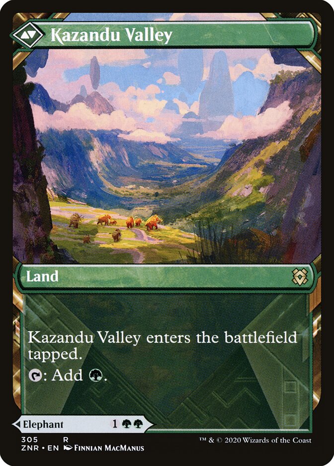 Kazandu Mammoth // Kazandu Valley (305) - Zendikar Rising (ZNR)