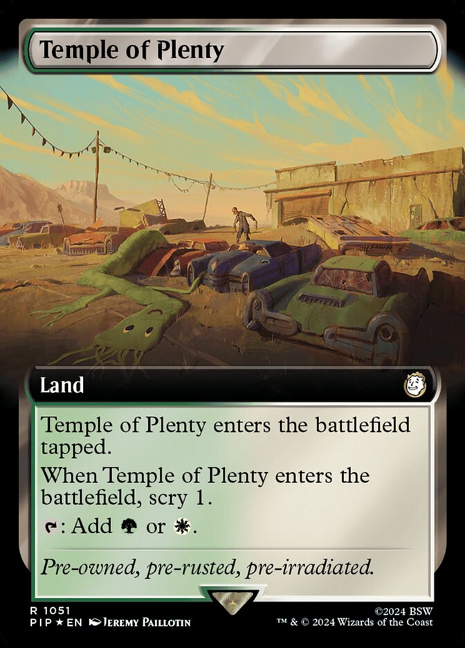 Temple of Plenty - [Surge Foil, Extended Art] Fallout (PIP)