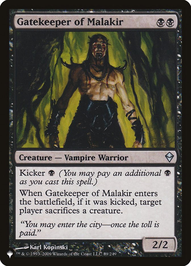 Gatekeeper of Malakir - The List (PLST)