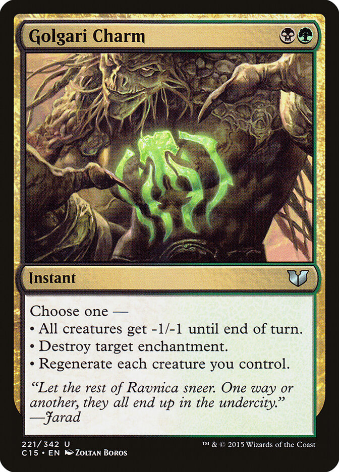 Golgari Charm (221) - Commander 2015 (C15)