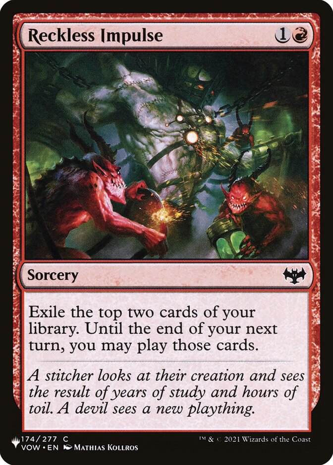 Reckless Impulse (VOW-174) - The List (PLST)