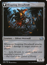 Smoldering Werewolf // Erupting Dreadwolf (142) - Eldritch Moon (EMN)