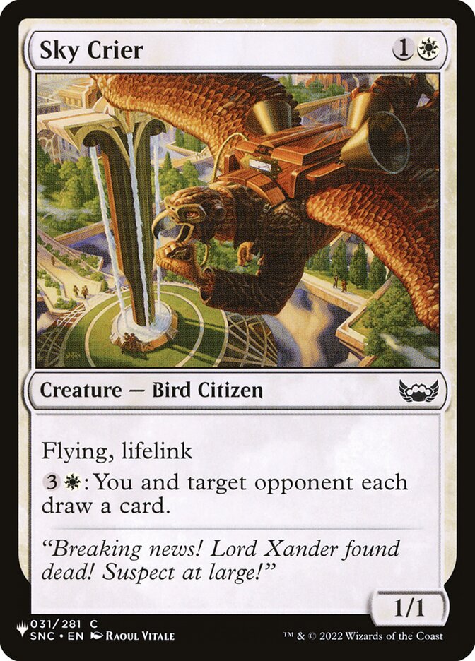 Sky Crier (SNC-31) - The List (PLST)