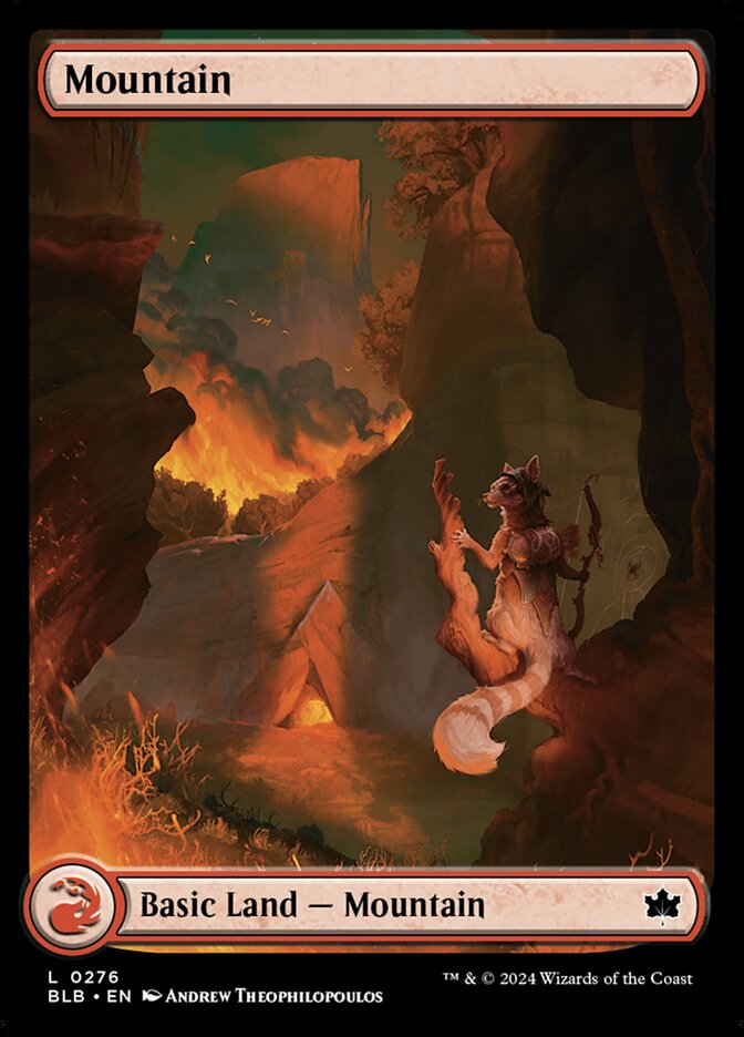 Mountain (276) - [Foil, Full Art] Bloomburrow (BLB)