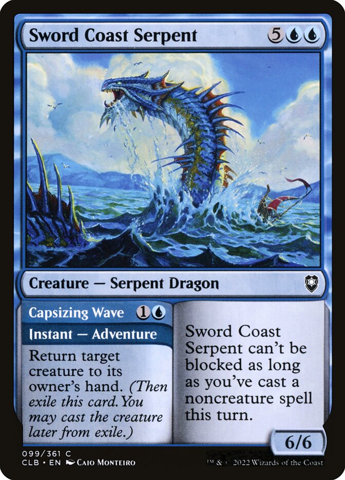 Sword Coast Serpent // Capsizing Wave (99) - Commander Legends: Battle for Baldur's Gate (CLB)