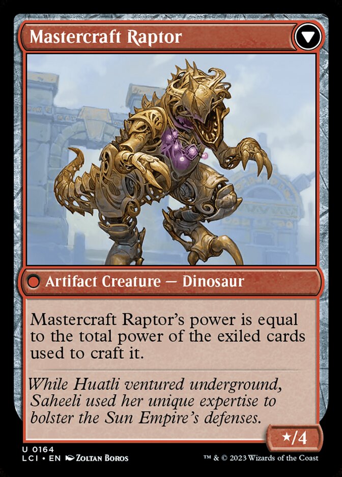 Saheeli's Lattice // Mastercraft Raptor (164) - The Lost Caverns of Ixalan (LCI)