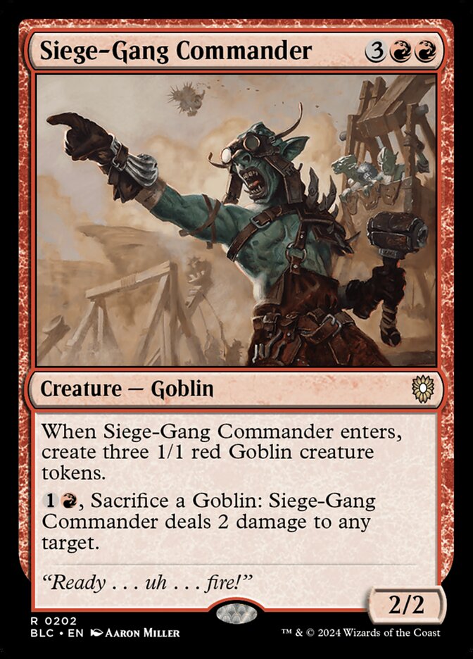 Siege-Gang Commander (202) - Bloomburrow Commander (BLC)