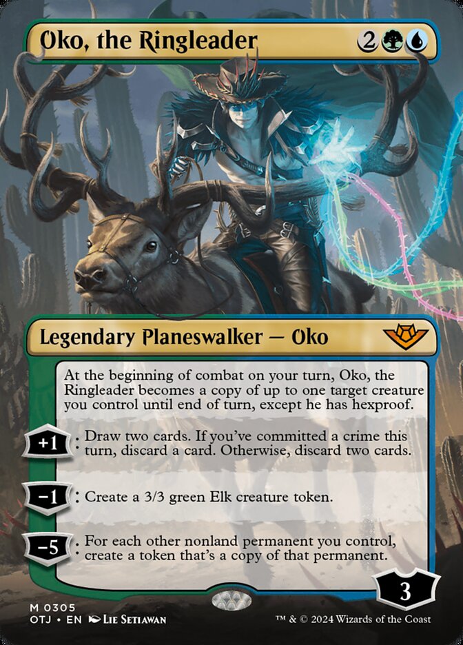 Oko, the Ringleader - [Foil, Borderless] Outlaws of Thunder Junction (OTJ)