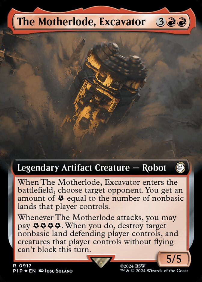 The Motherlode, Excavator - [Surge Foil, Extended Art] Fallout (PIP)