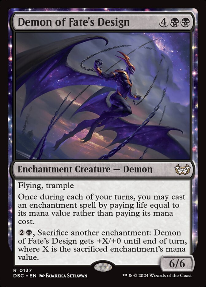 Demon of Fate's Design (137) - Duskmourn: House of Horror Commander (DSC)