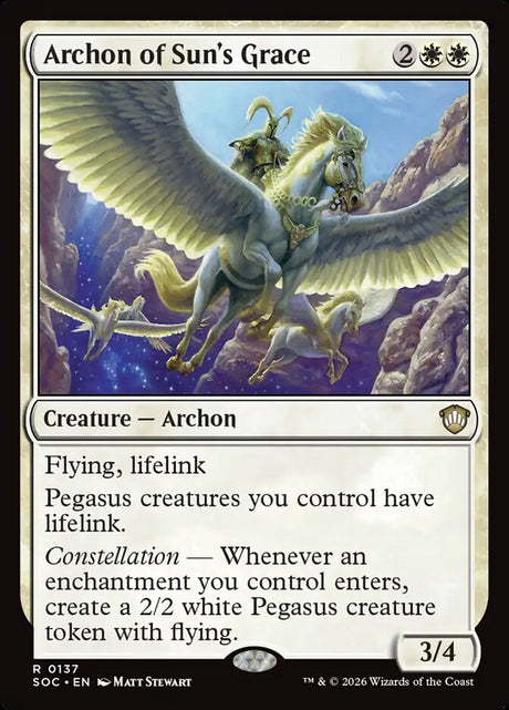 Archon of Sun's Grace (137) - Secrets of Strixhaven Commander (SOC)