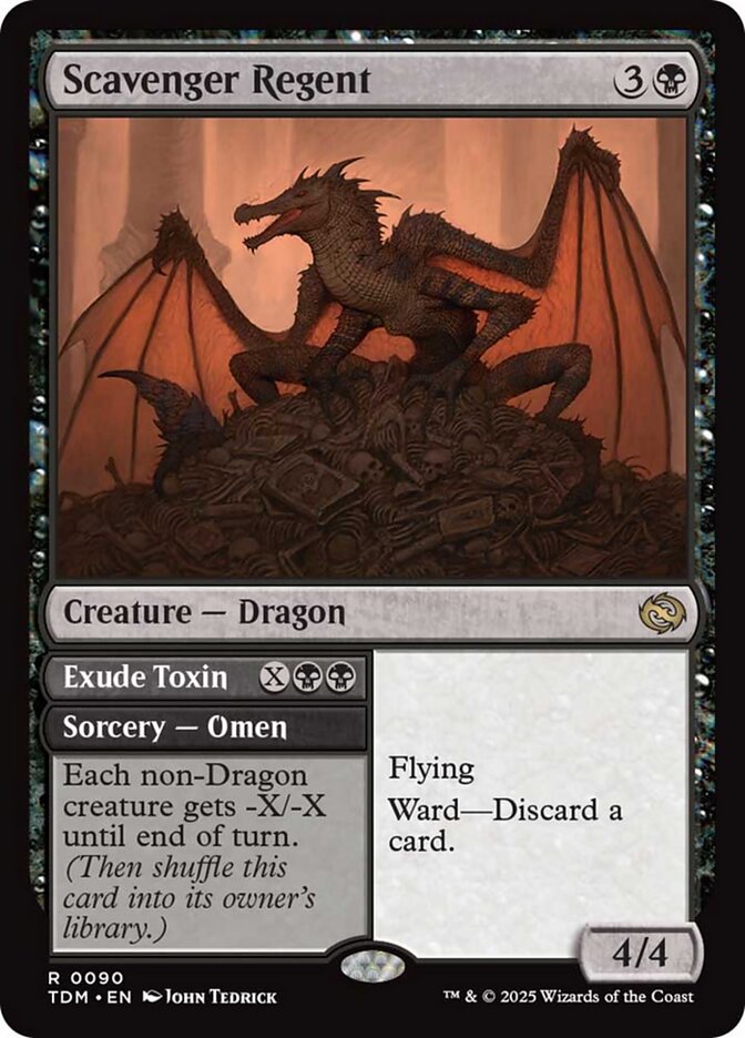 Scavenger Regent // Exude Toxin (90) - [Foil] Tarkir: Dragonstorm (TDM)