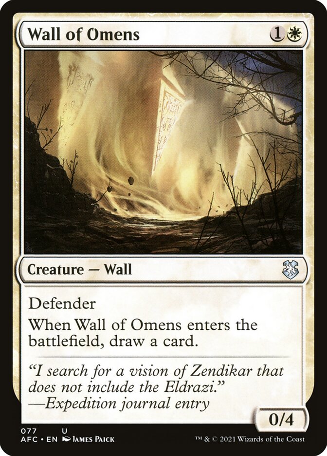 Wall of Omens (77) - Forgotten Realms Commander (AFC)
