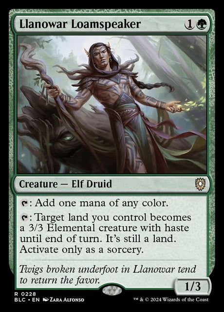 Llanowar Loamspeaker (228) - Bloomburrow Commander (BLC)