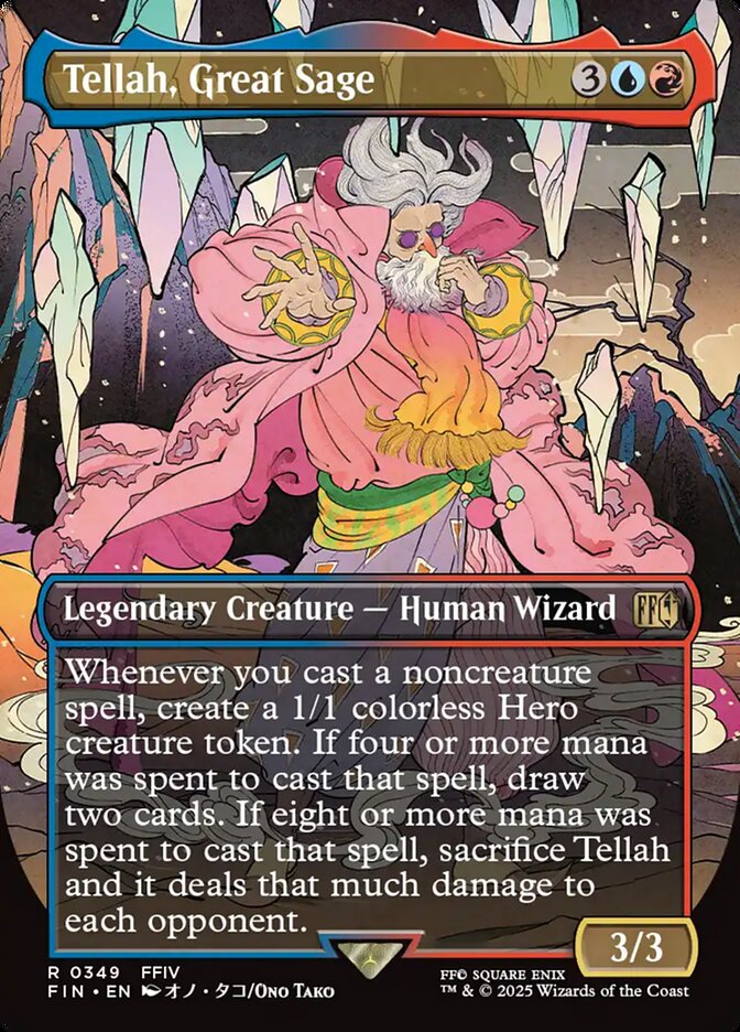 Tellah, Great Sage (349) - [Foil, Borderless] Final Fantasy (FIN)