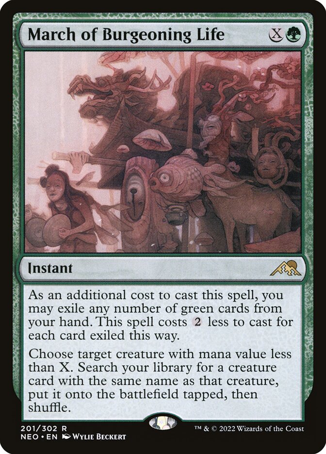 March of Burgeoning Life (201) - Kamigawa: Neon Dynasty (NEO)