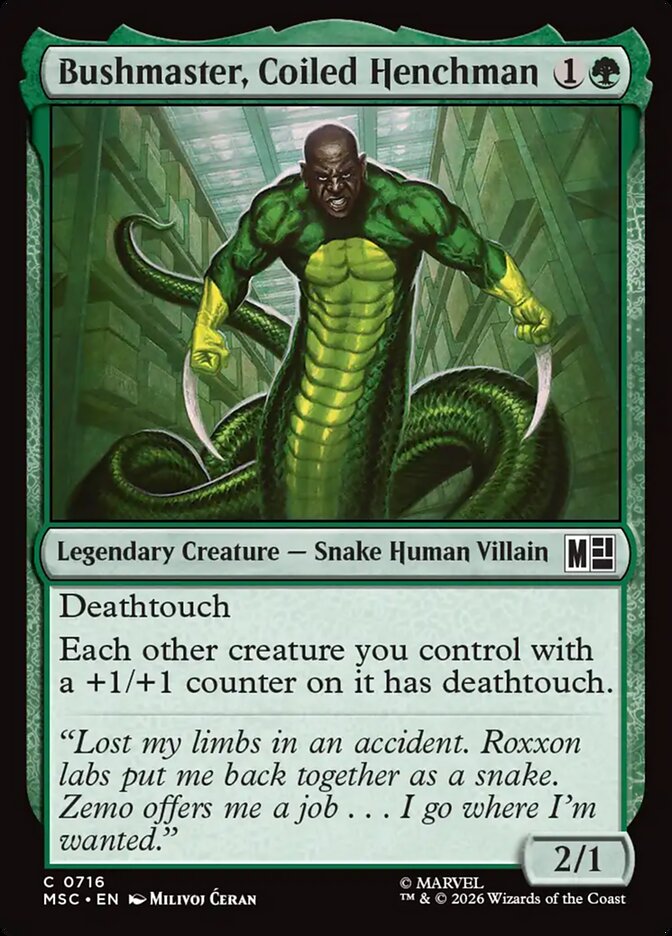 Bushmaster, Coiled Henchman (716) - Marvel Super Heroes Commander (MSC)