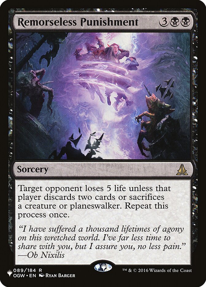 Remorseless Punishment (OGW-89) - The List (PLST)