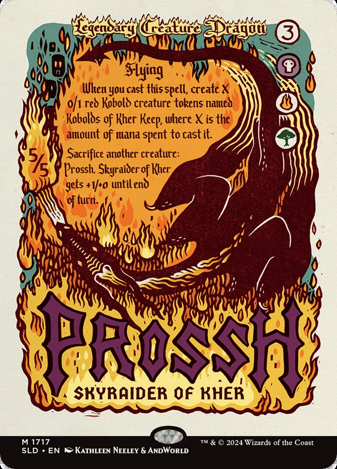 Prossh, Skyraider of Kher (1717) - [Foil, Borderless] Secret Lair Drop (SLD)