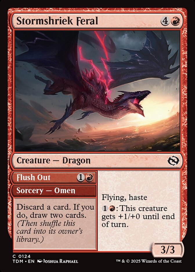 Stormshriek Feral // Flush Out (124) - Tarkir: Dragonstorm (TDM)