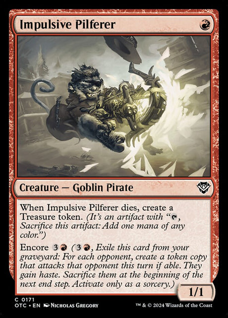 Impulsive Pilferer (171) - Outlaws of Thunder Junction Commander (OTC)