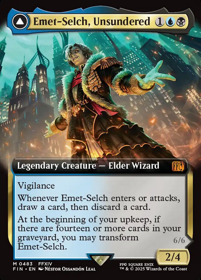 Emet-Selch, Unsundered // Hades, Sorcerer of Eld (483) - [Foil, Extended Art] Final Fantasy (FIN)