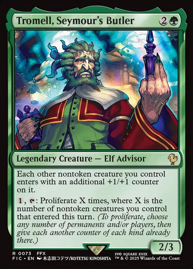 Tromell, Seymour's Butler (73) - [Surge Foil] Final Fantasy Commander (FIC)