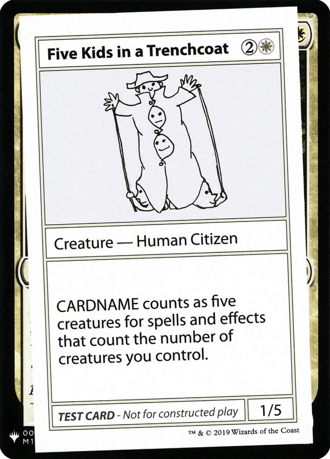 Five Kids in a Trenchcoat (5) - Mystery Booster Playtest Cards 2019 (CMB1)