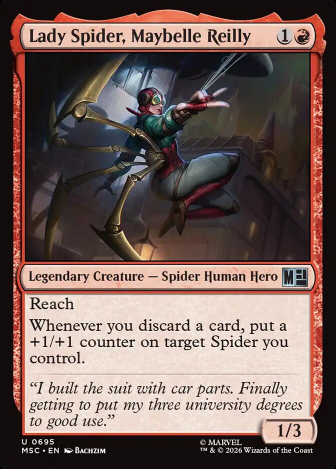 Lady Spider, Maybelle Reilly (695) - Marvel Super Heroes Commander (MSC)