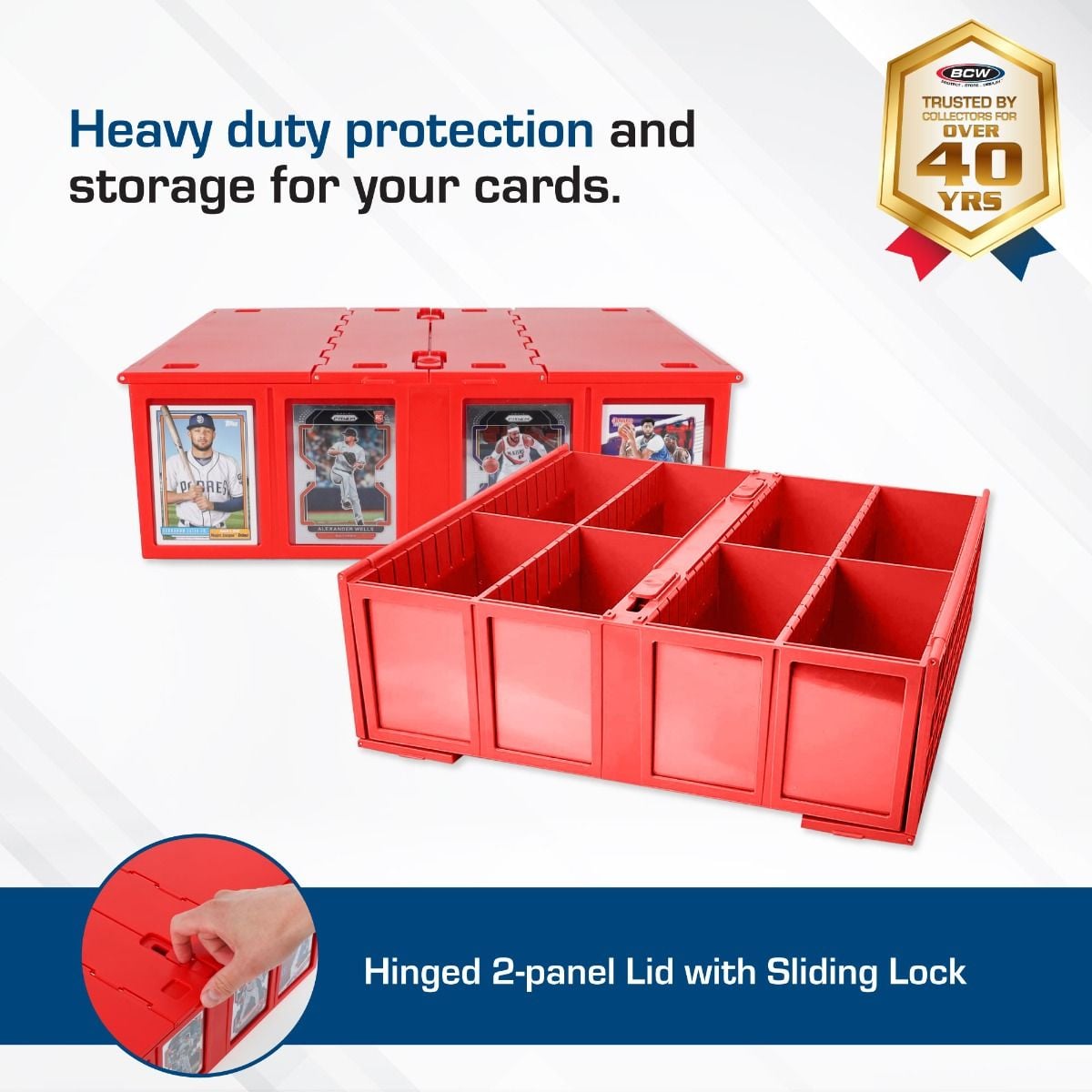 BCW Collectible Card Bin - 3200ct. Red