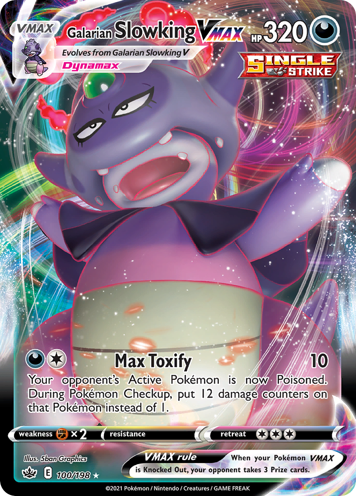 Galarian Slowking VMAX (100/198) - [Holo Foil] Chilling Reign (CRE)
