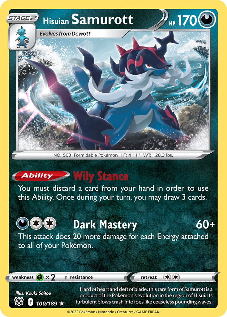 Hisuian Samurott (100/189) - [Holo Foil] Astral Radiance (ASR)