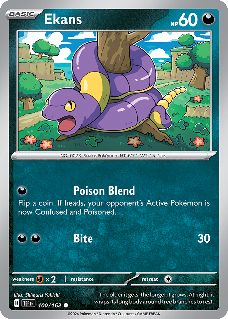 Ekans (100/162) - [Reverse Holo] Temporal Forces (TEF)