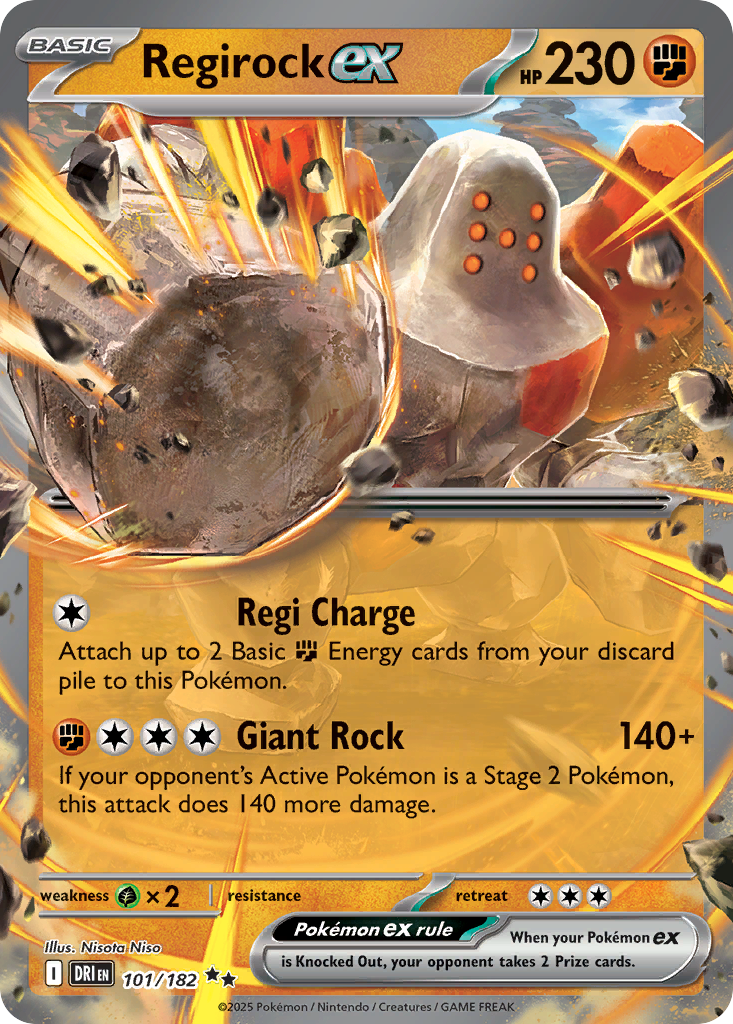 Regirock ex (101/182) - [Holo Foil] Destined Rivals (DRI)