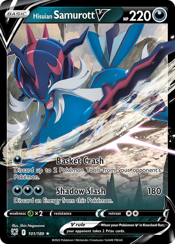 Hisuian Samurott V (101/189) - [Holo Foil] Astral Radiance (ASR)