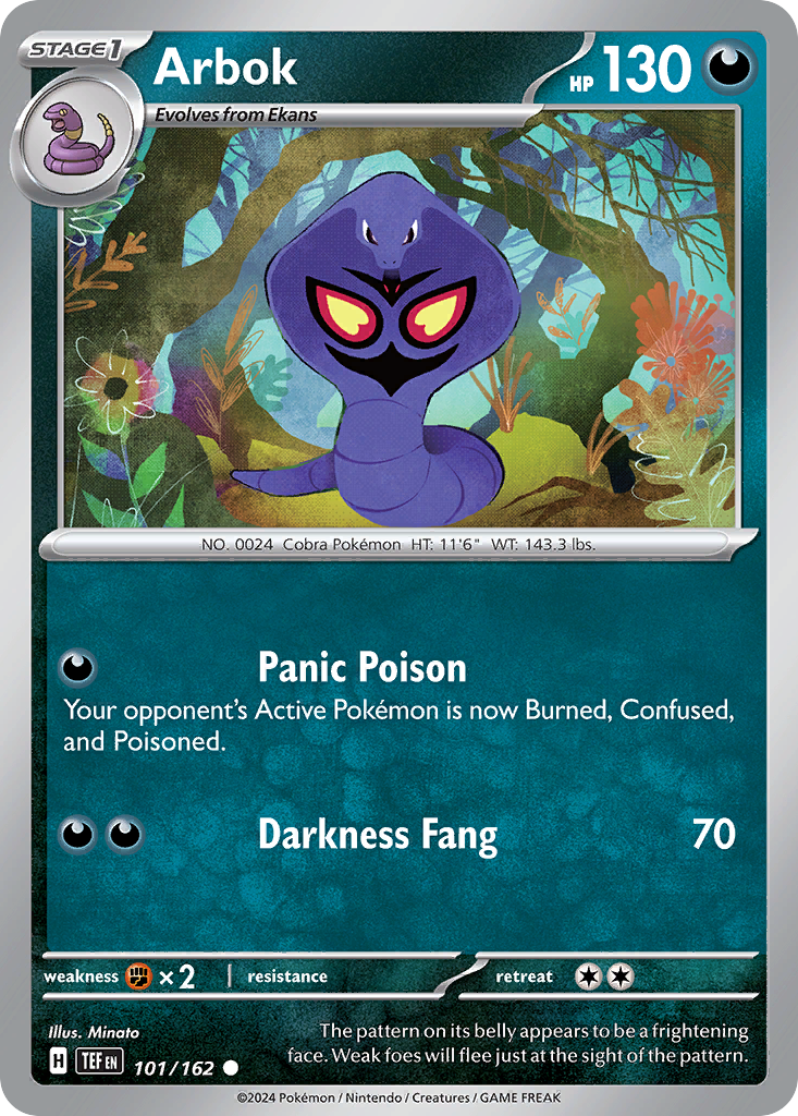 Arbok (101/162) - [Reverse Holo] Temporal Forces (TEF)