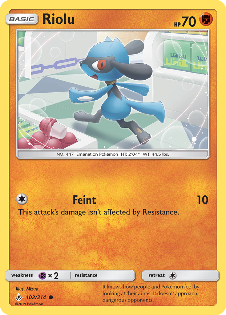 Riolu (102/214) - Unbroken Bonds (UNB)