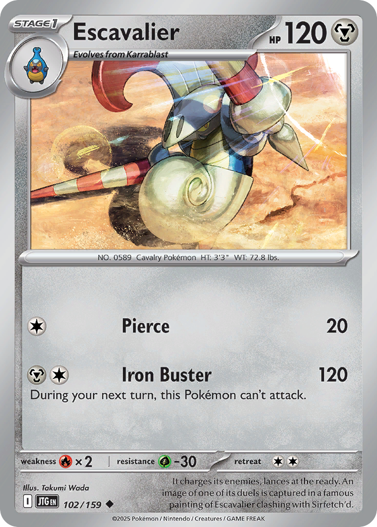 Escavalier (102/159) - [Reverse Holo] Journey Together (JTG)