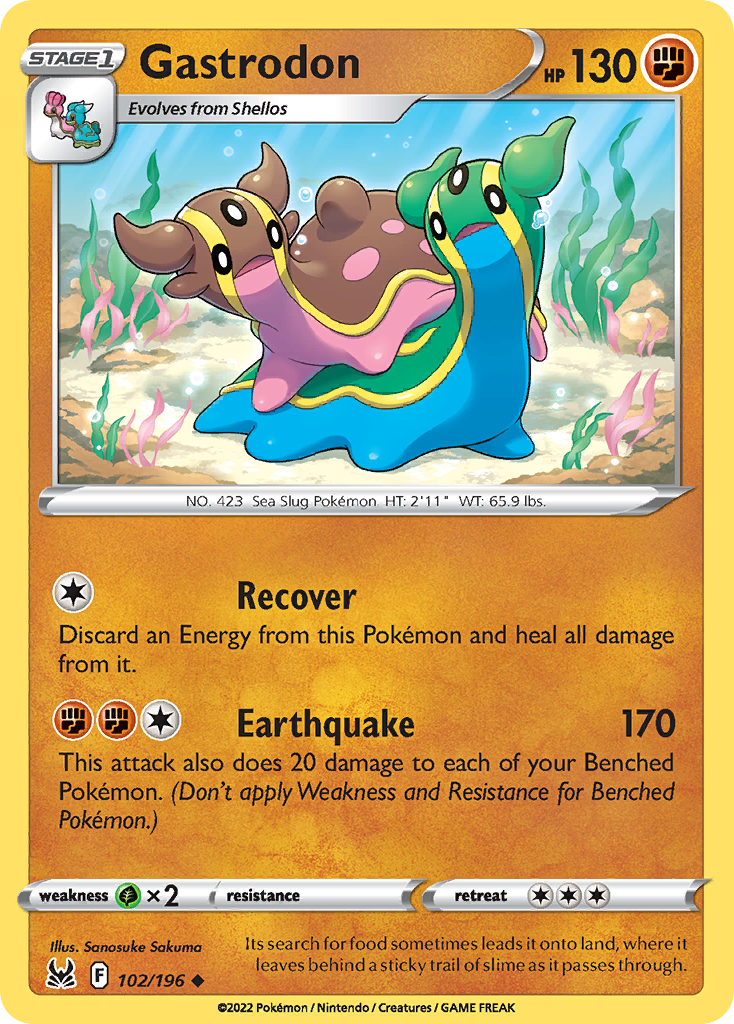 Gastrodon (102/196) - [Reverse Holo] Lost Origin (LOR)