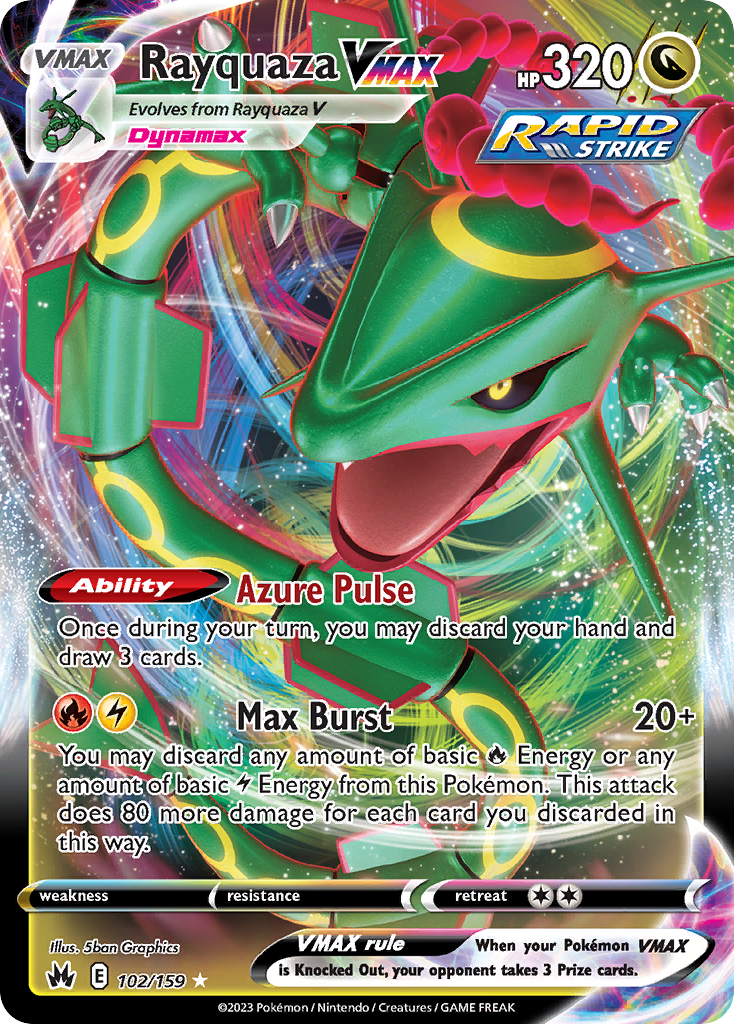 Rayquaza VMAX (102/159) - [Holo Foil] Crown Zenith (CRZ)